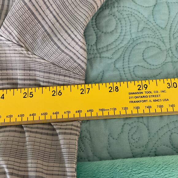 511 Plus Mens Button Up Collared Shirt Grey Plaid with Pockets 2XL lightweight - Picture 9 of 10